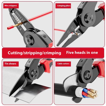 Multi-functional One-to-five Multi-purpose Electrician Wire Stripper