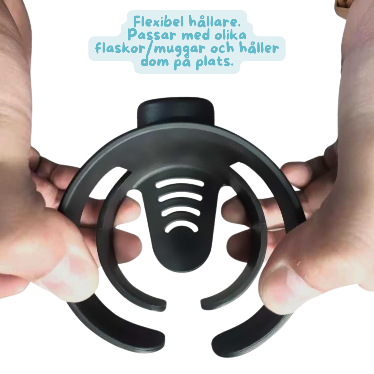 Flexibel mugghållare till barnvagn